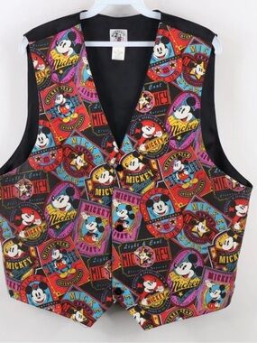 90’s Vintage Disney Patchwork Mickey unisex Vest